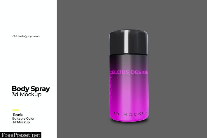 Cosmetic Body Spray 3D Mock Up