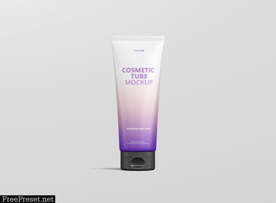 Cosmetic Tube Mockup with Flip Cap