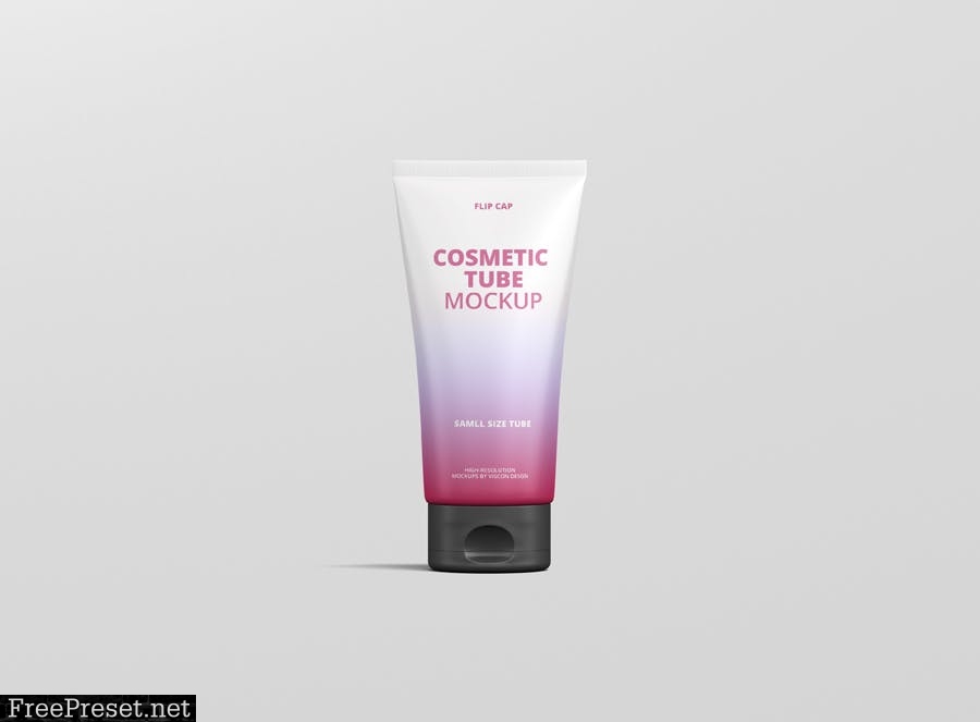 Cosmetic Tube Mockup with Flip Cap Smal 678SQHF