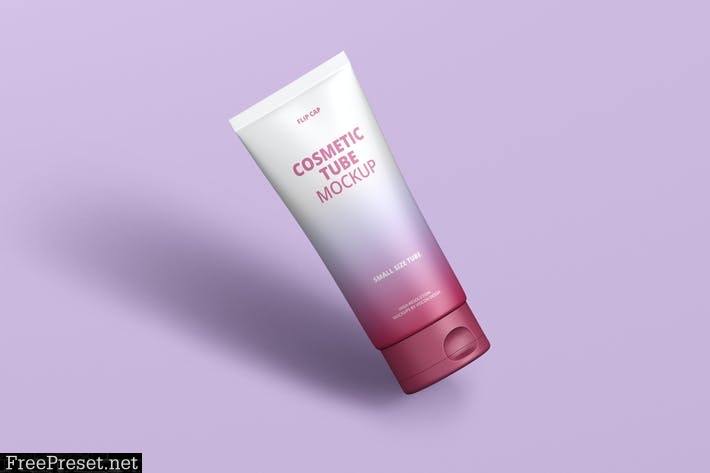 Cosmetic Tube Mockup with Flip Cap Smal 678SQHF