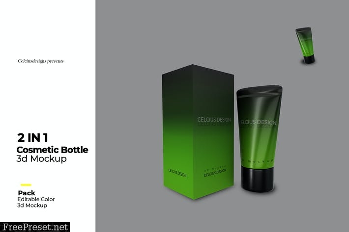 Cream Cosmetic Bottle 3D Mock Up RQ2ZW4G