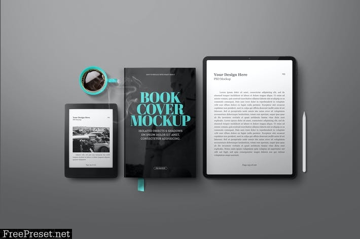 E-Book Reader Mockup Tablet Pro 12.9" EMHH4MX