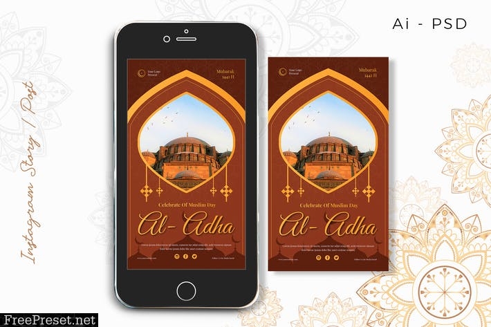 EID al-Adha Mubarak Digital Greeting Card 3P66BFB