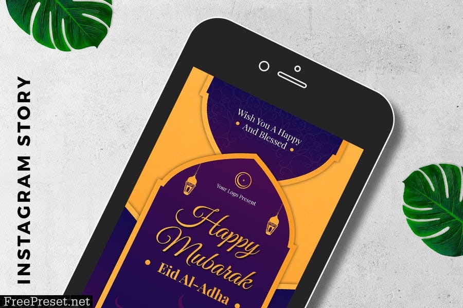 EID al-Adha Mubarak Digital Greeting Card 9ZZ9AT6