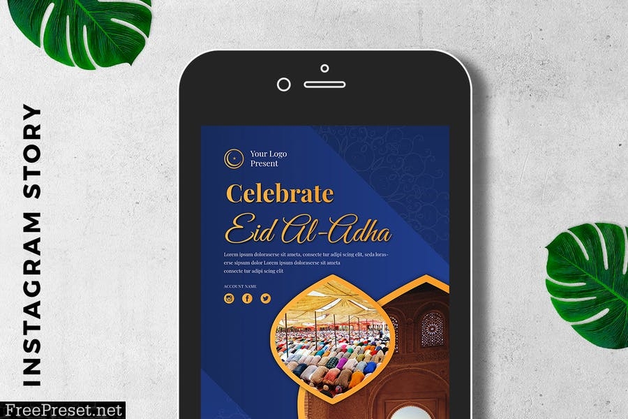 EID al-Adha Mubarak Digital Greeting Card LVY3HY2