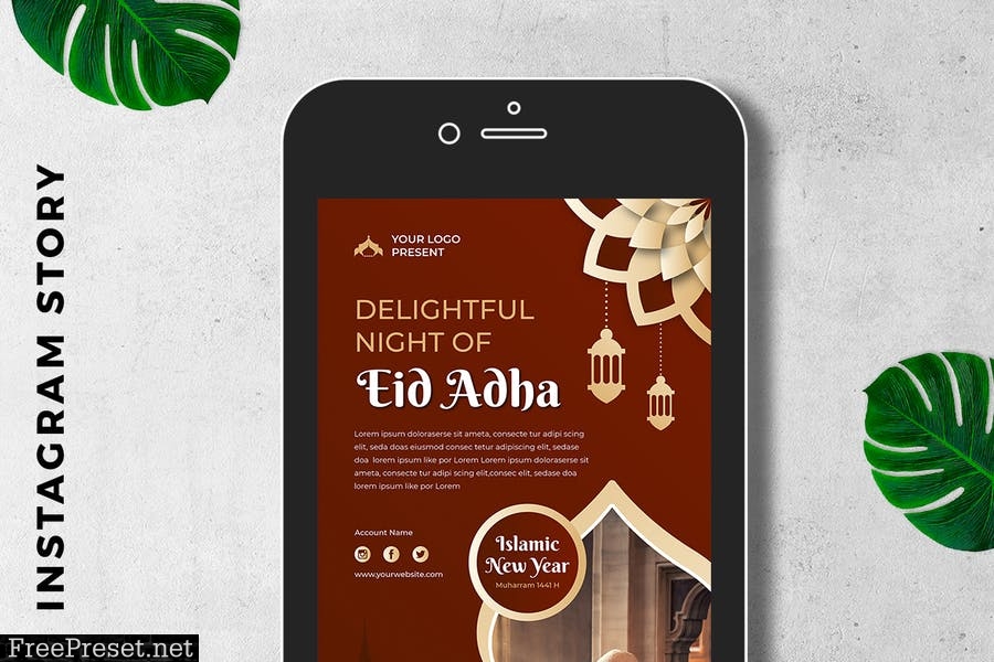 EID al-Adha Mubarak Digital Greeting Card RKTFGEE