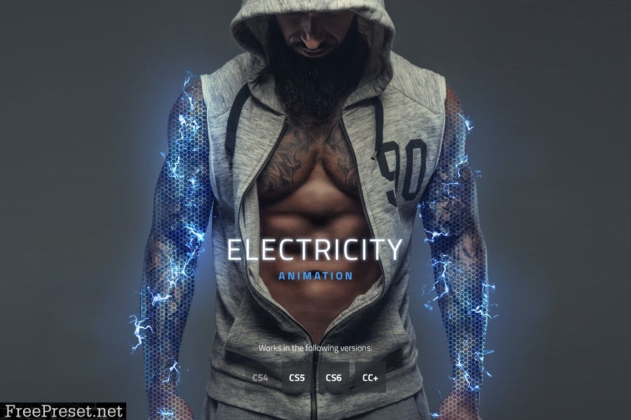 Electricity Animated Photoshop Action