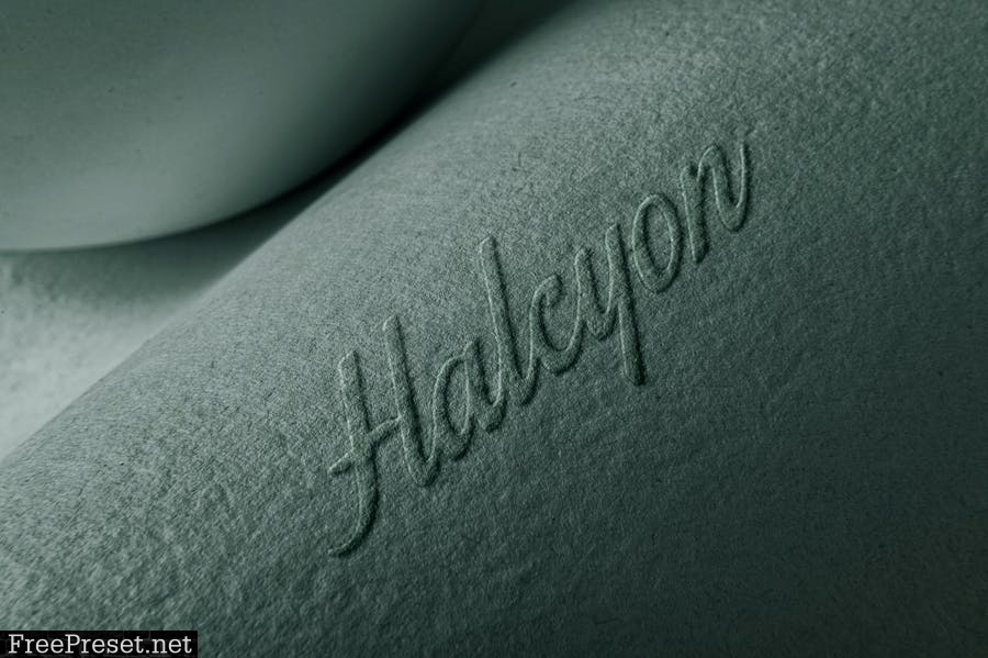 Embossed Effect Paper Logo Mockup AGU33CT