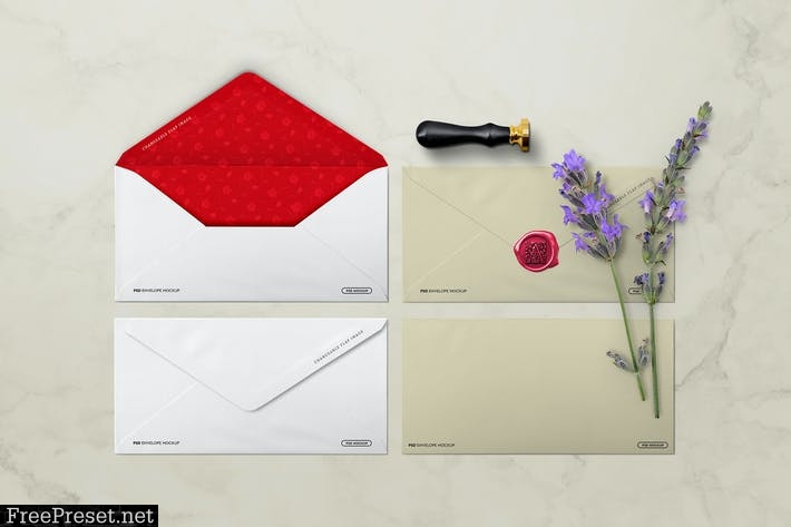 Envelope Mockup Invitation Wax Seal TVM2SHY