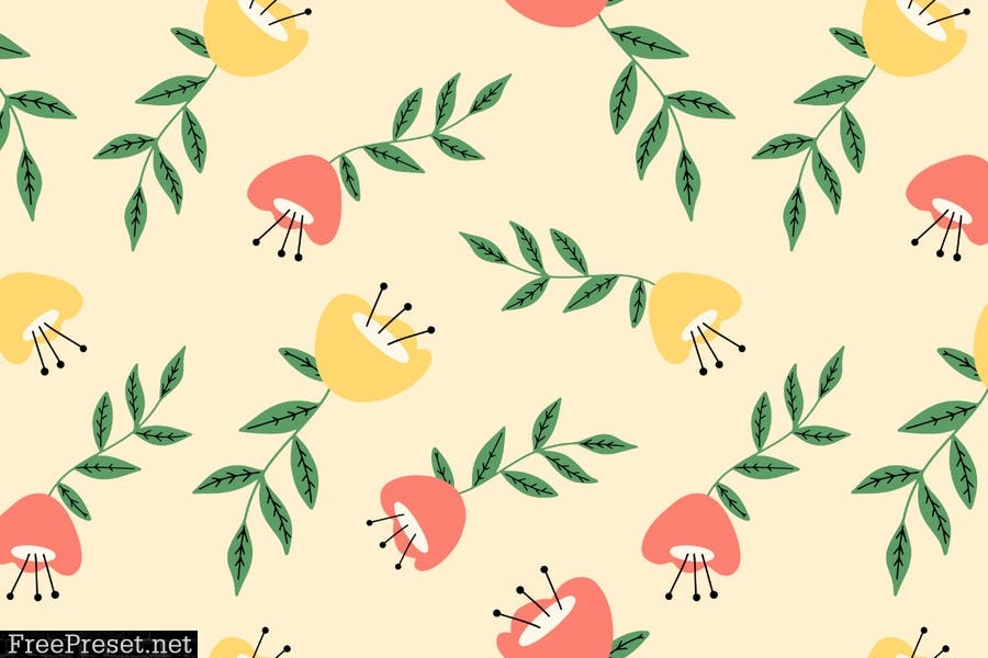 Flory – Vector Seamless Pattern Q5VRCKA