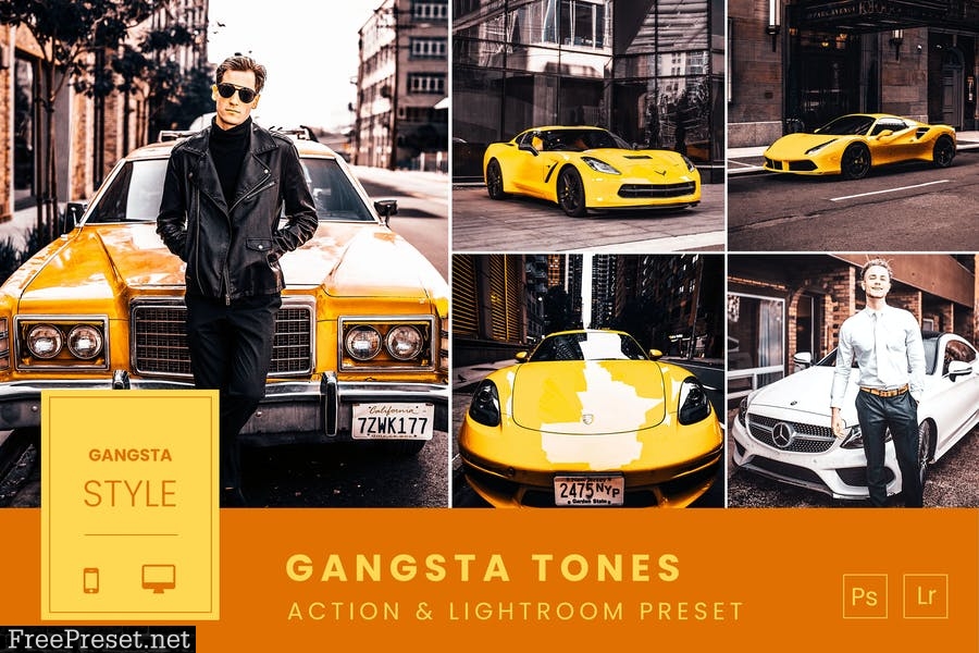 Gangstta Tones Action & Lightroom Preset