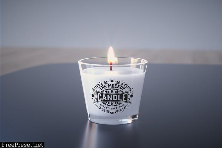 Glass Candle Mockup RFR84JS