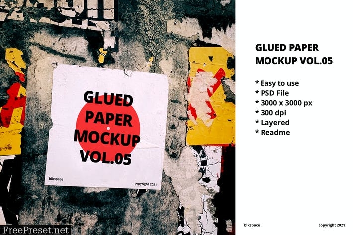 Glued Paper Mockup Vol.05 S229GLJ