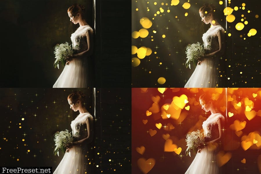 Gold Bokeh Photoshop Overlay Action