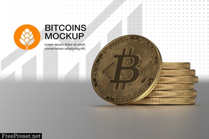 Golden Bitcoin Mockup LENN2WY