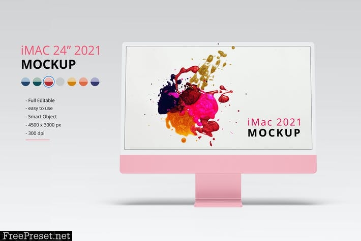 iMac 24" M1 Mockup CLMBVS9