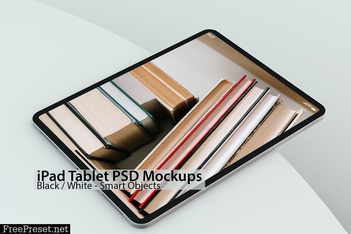 iPad White & Black Tablet PSD Mock-ups