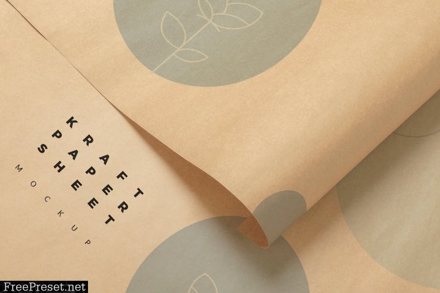 Kraft Paper Wrapping Sheet Mockups ZTYNE5K