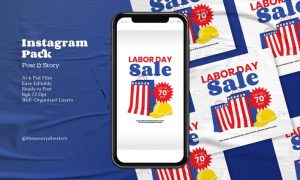 Labor Day Sale Instagram Pack 8V3DM3H
