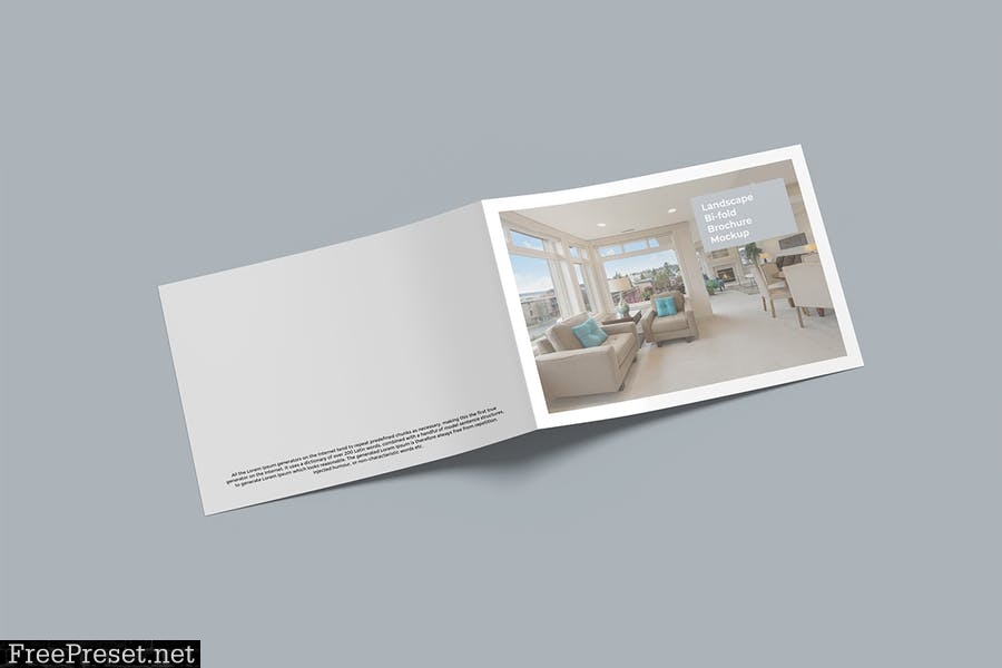 Landscape Bifold Brochure Mockup DM4DUQC