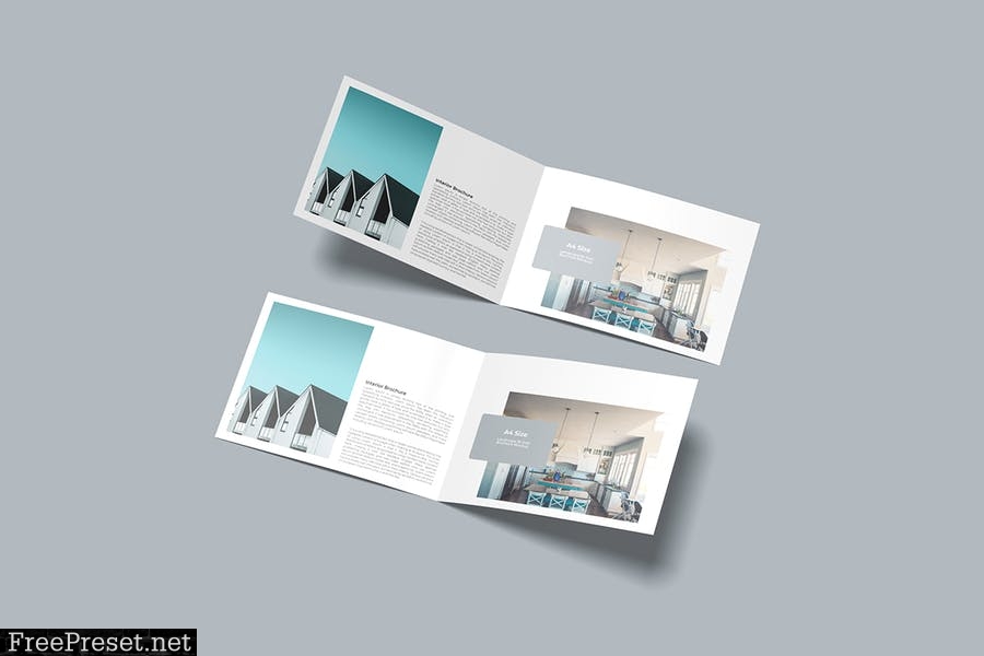 Landscape Bifold Brochure Mockup DM4DUQC