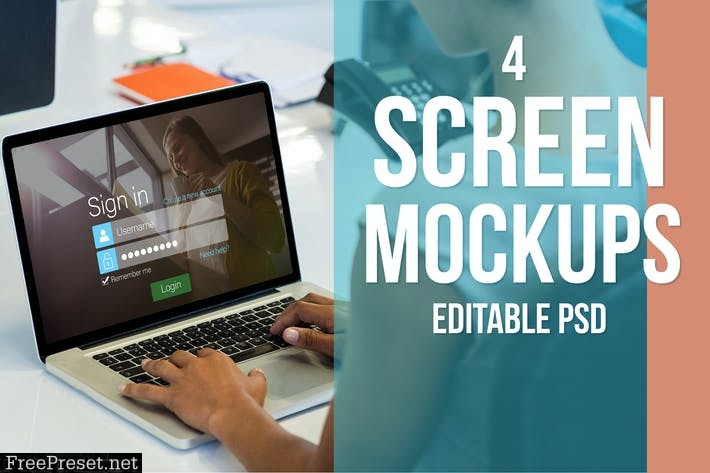 Laptop Screen Mockup Set FVSE6FR