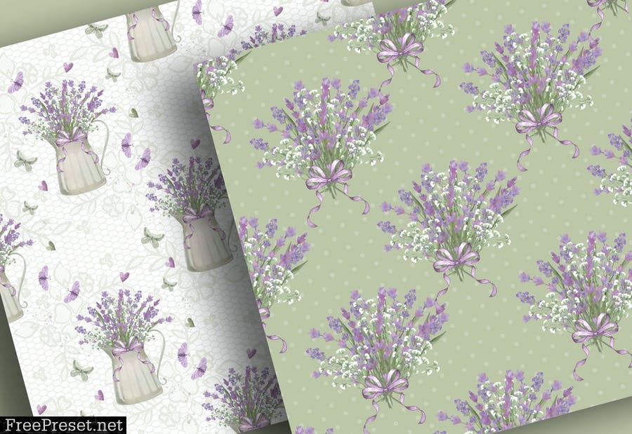 Lavender Garden digital paper pack LS44LD2