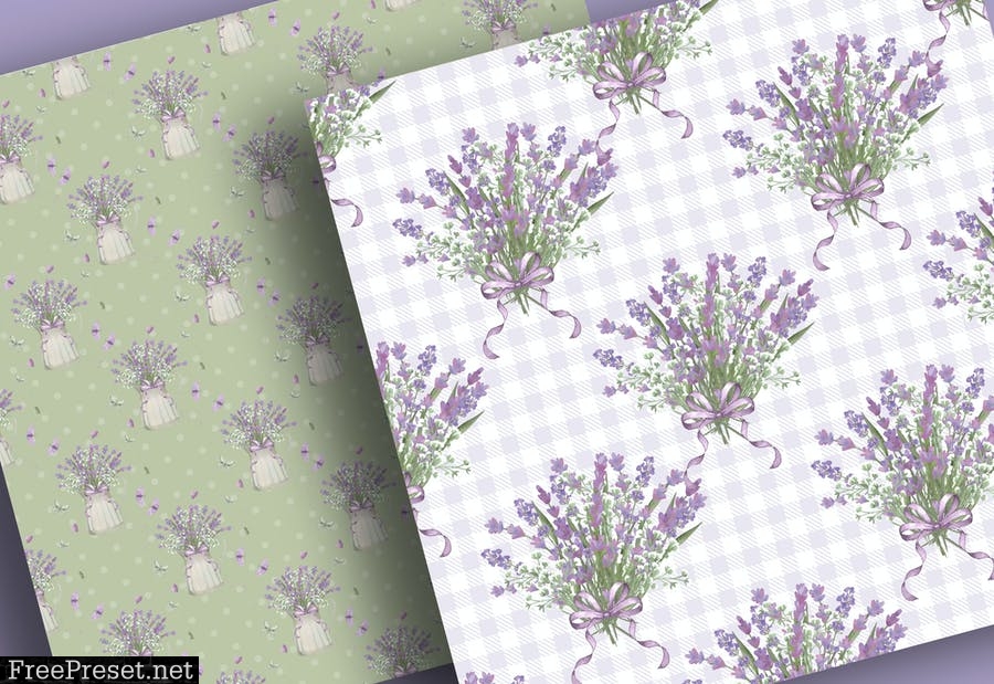 Lavender Garden digital paper pack LS44LD2