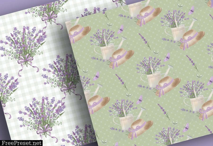 Lavender Garden digital paper pack LS44LD2