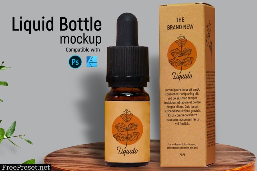 Liquid Bottle Mockup 7KU2SQE