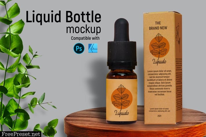 Liquid Bottle Mockup 7KU2SQE