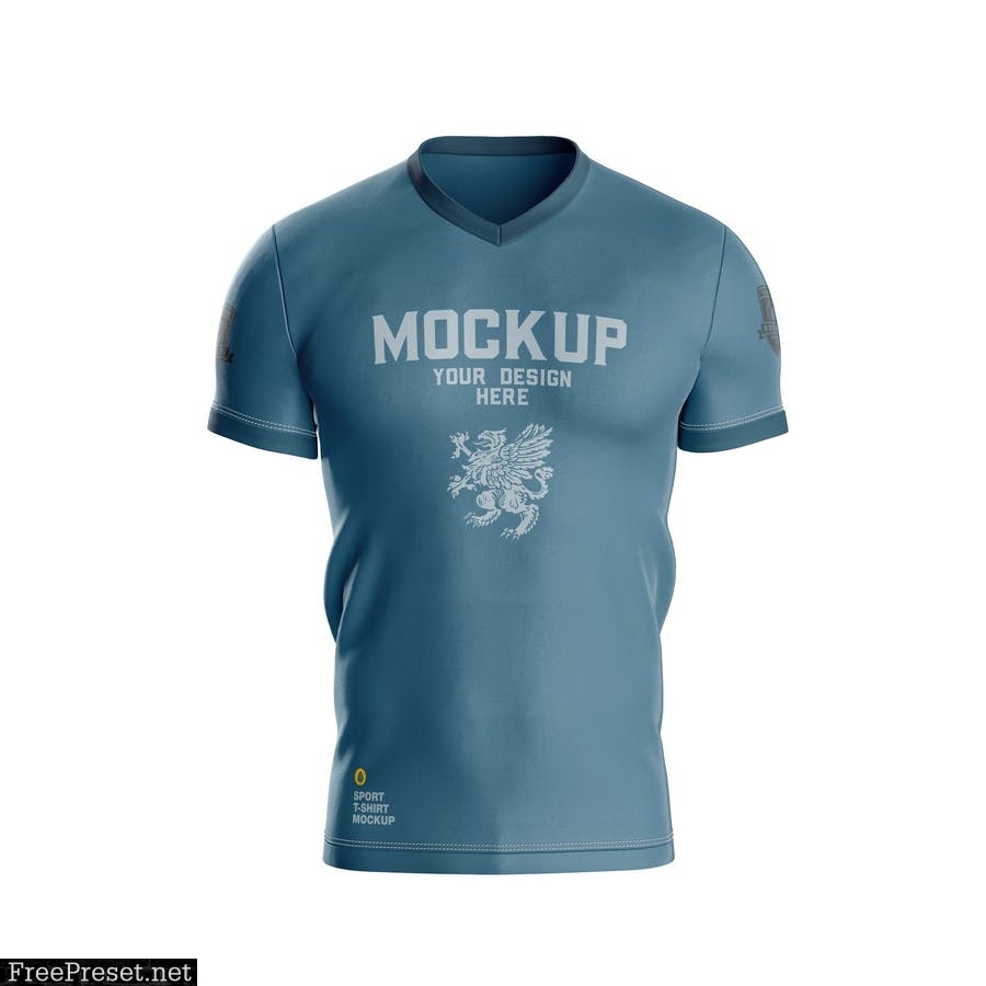 Men’s Sports T-shirt Mockup J72X7TX