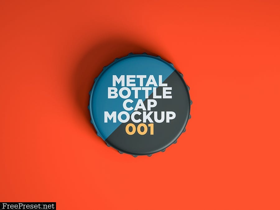 Metal Bottle Cap Mockup 001