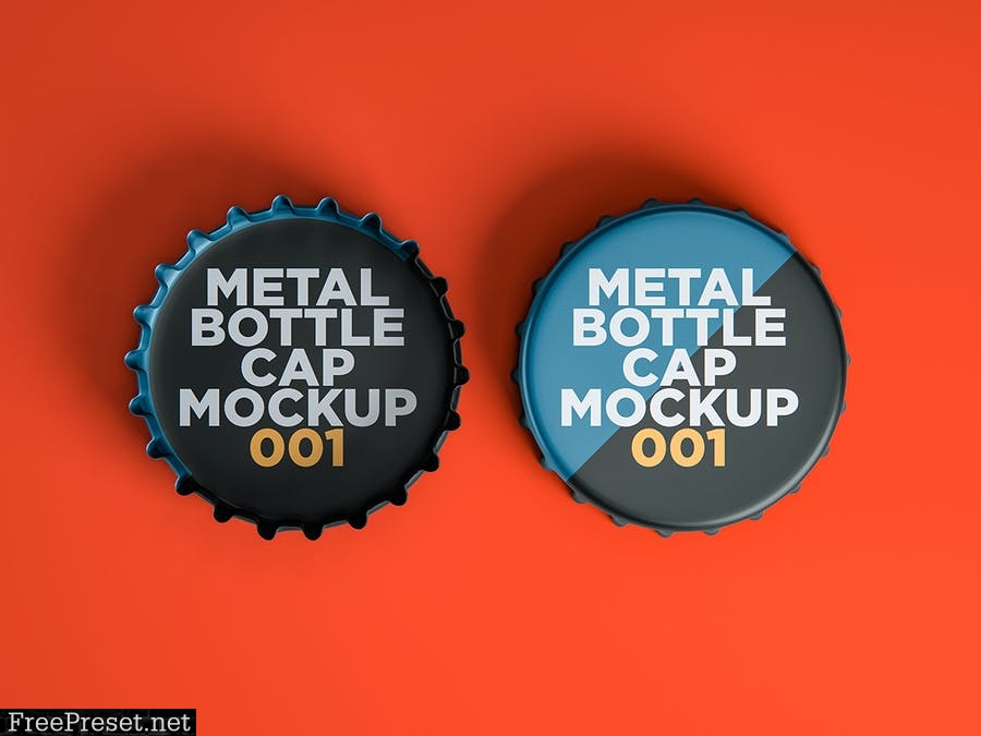 Metal Bottle Cap Mockup 001