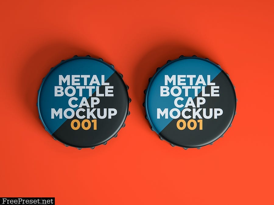 Metal Bottle Cap Mockup 001