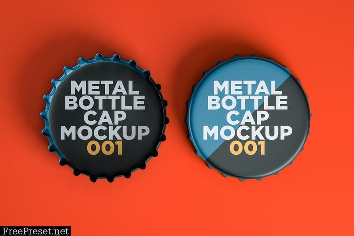 Metal Bottle Cap Mockup 001