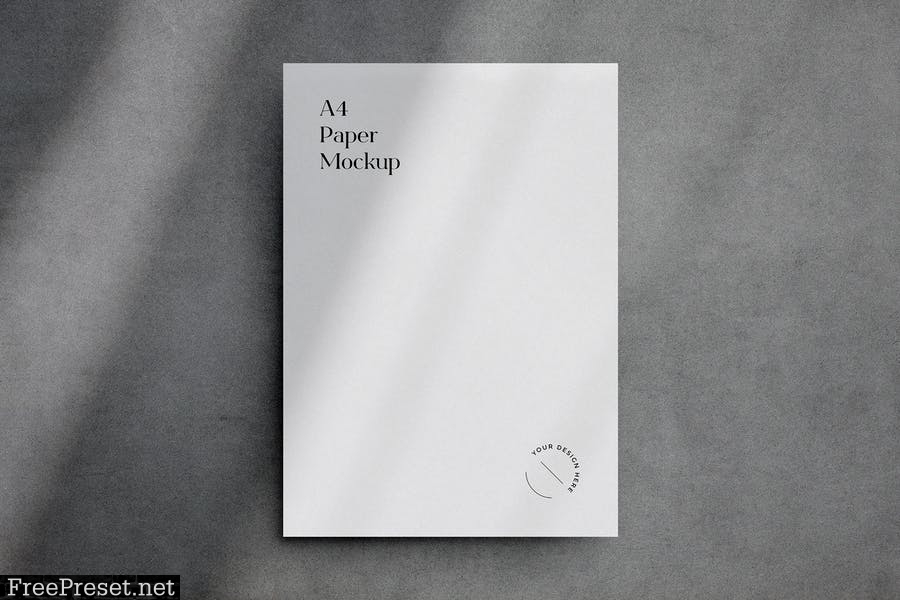 Minimal A4 Paper Mockup