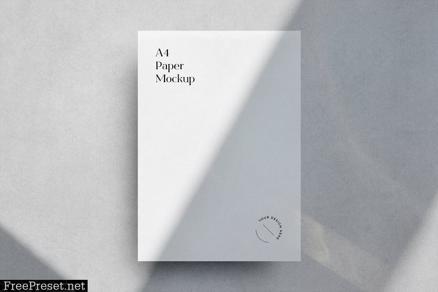 Minimal A4 Paper Mockup