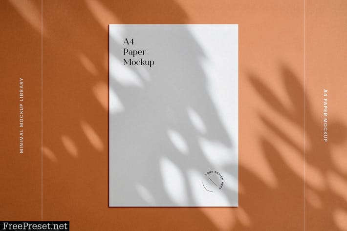 Minimal A4 Paper Mockup