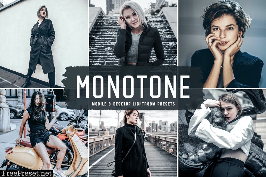 Monotone Mobile & Desktop Lightroom Presets