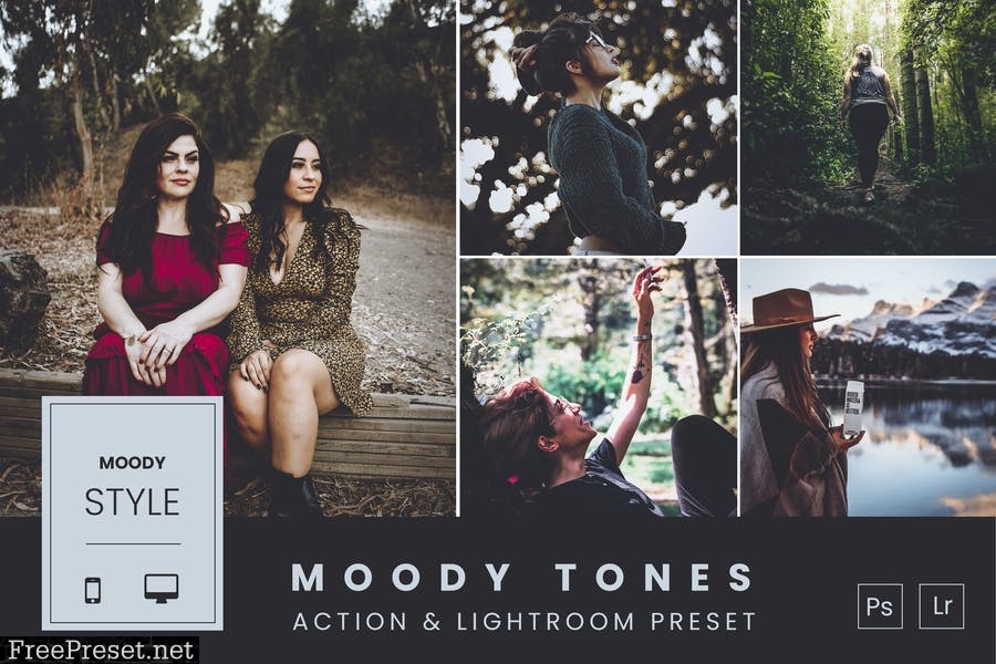 Moody Tones Action & Lightroom Preset