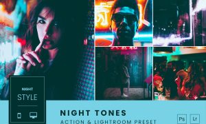 Night Tones Action & Lightroom Preset
