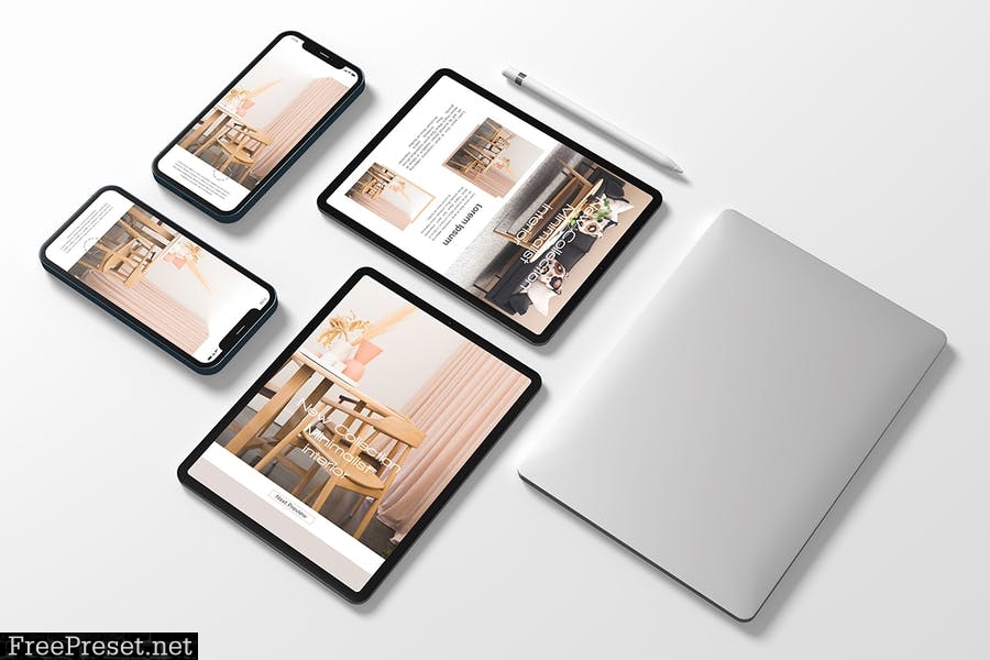 Phone 12 and Tablet Mockup