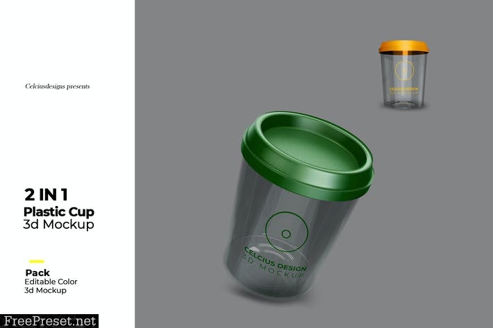 Plastic Cup 3D Mock Up KUWBEKR