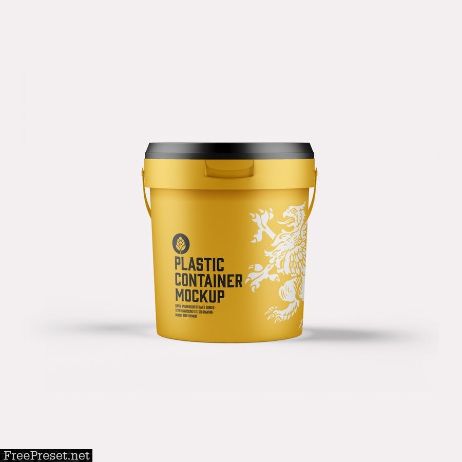 Plastic Paint Bucket Mockup 5B2Z7G6