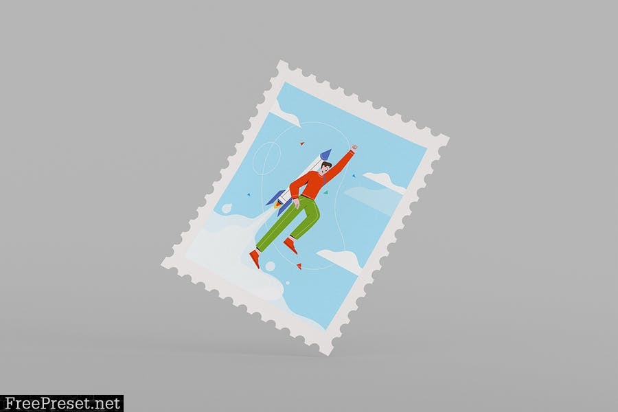 Postage Stamp Mock-up EZD295Y