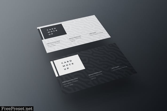 Realistic Business Card Mockup PSD Template 2ETJZJ6