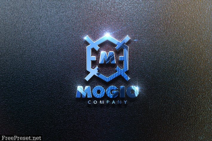 Realistic Mockup Logo - Sparkle and Reflection C8C96ZK