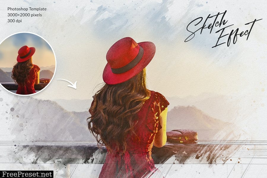 Sketch Effect - Photoshop Template