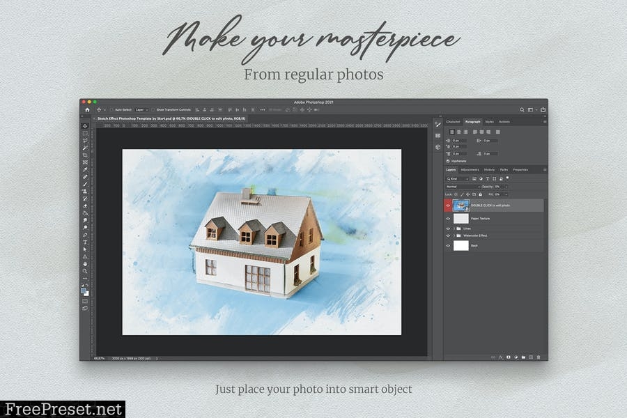 Sketch Effect - Photoshop Template